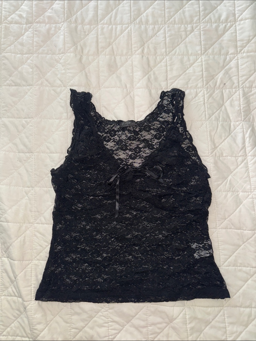 Brandy Melville Black Lace Sleeveless Tank